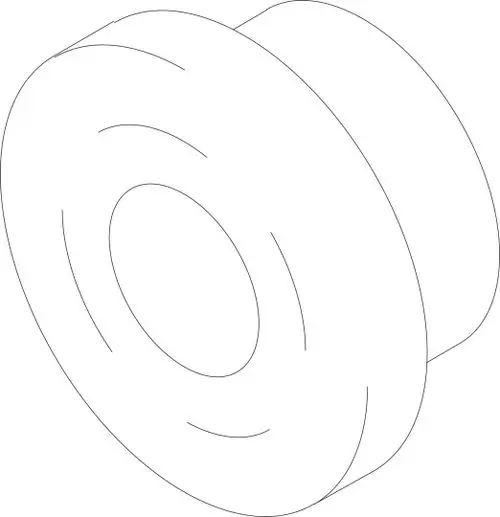 Weißes Bosch Produkt mit runder Form und vertieftem Innenbereich, möglicherweise ein Durchflussbegrenzer oder anderes technisches Bauteil.